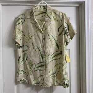 Linden Hill Brand Women's 100% Silk Blouse, Size L, NWT